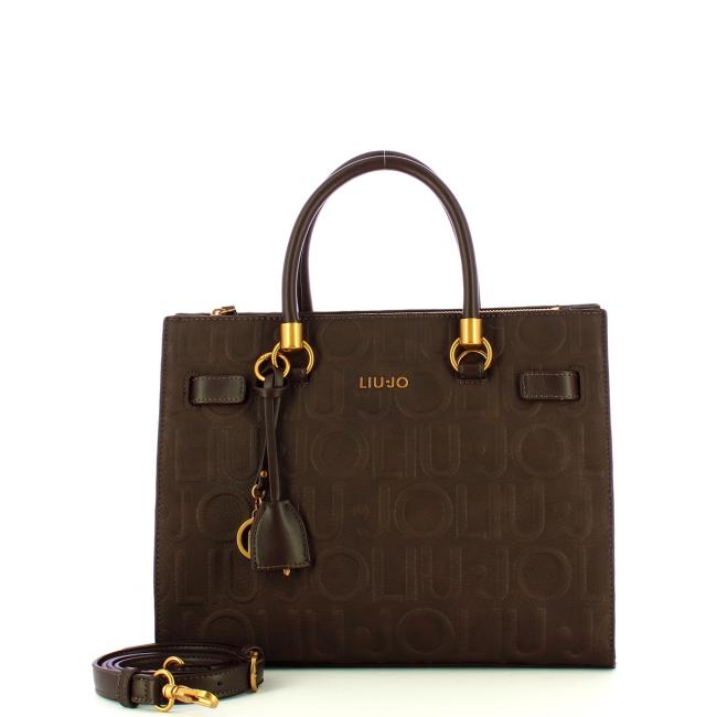 Liu Jo Borsa a mano Manhattan Embossed Media Deep Brown - 4