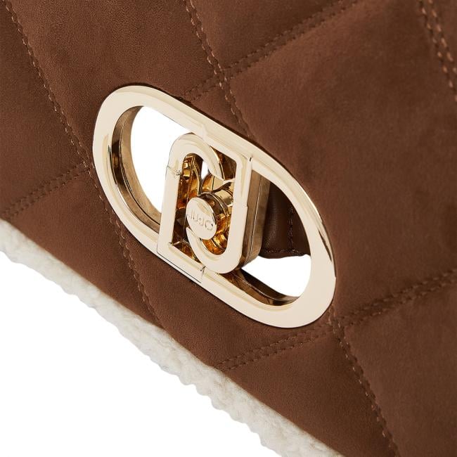Liu Jo Sottospalla LaPuffy Medium in eco shearling Cream - AF6148E1163 X0459 - 5
