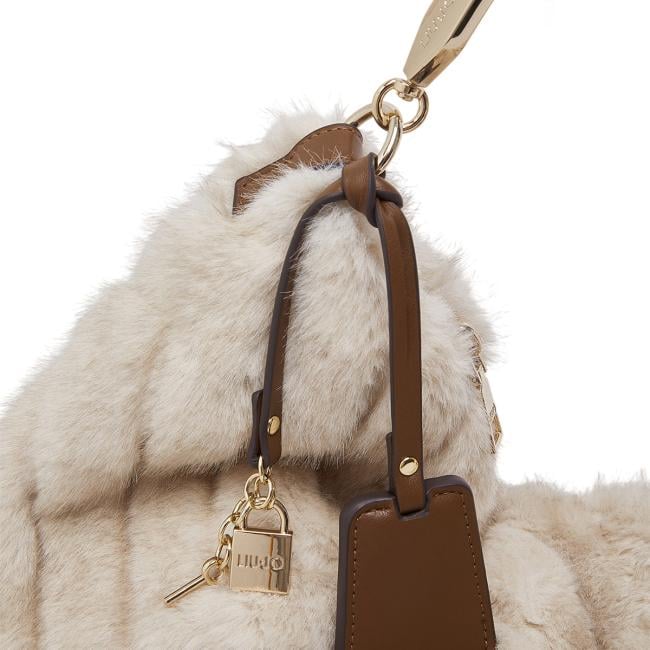 Liu Jo Foulard bag in pelliccia Cream - AF6194E1161 X0459 - 3