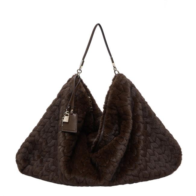 Liu Jo Foulard bag in pelliccia Deep Brown - AF6194E1168 91419 - 1