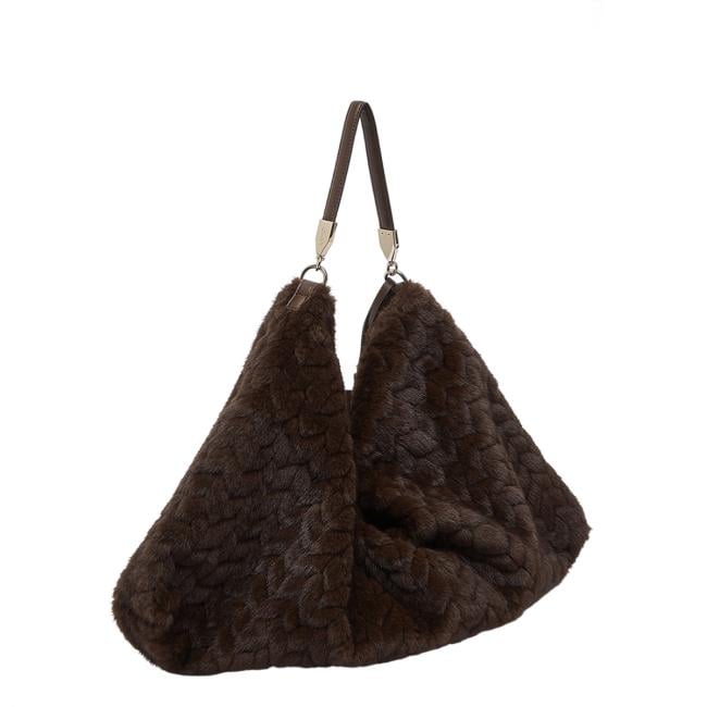 Liu Jo Foulard bag in pelliccia Deep Brown - AF6194E1168 91419 - 4