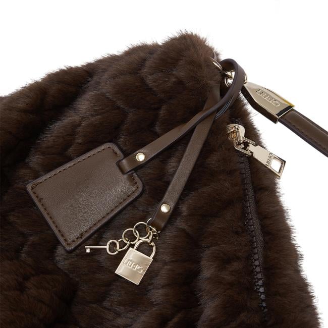 Liu Jo Foulard bag in pelliccia Deep Brown - AF6194E1168 91419 - 6