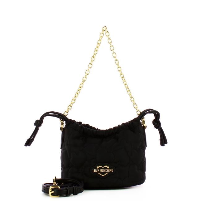 Love Moschino Borsa a mano Eco-Friendly Puffy Heart Nero - 4
