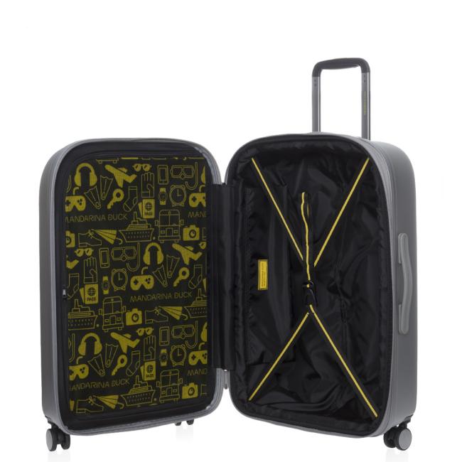 Mandarina Duck Trolley Medio Espandibile 69 cm LOGODUCK + Silver - 5