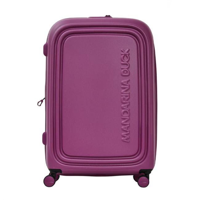 Mandarina Duck Trolley Grande Espandibile 75 cm LOGODUCK + Digital Pink - 1