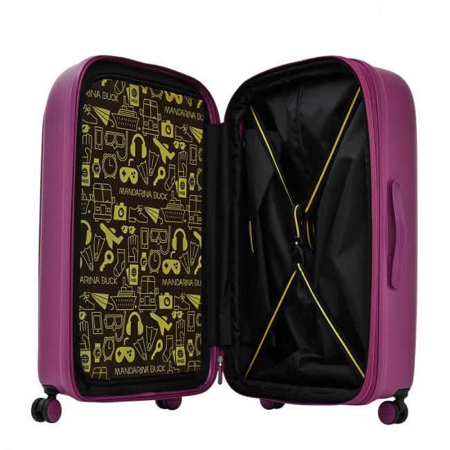 Mandarina Duck Trolley Grande Espandibile 75 cm LOGODUCK + Digital Pink - 4