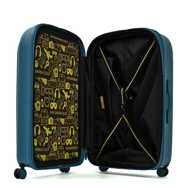 Mandarina Duck Trolley Grande Espandibile 75 cm LOGODUCK + Tailor Blue - 4
