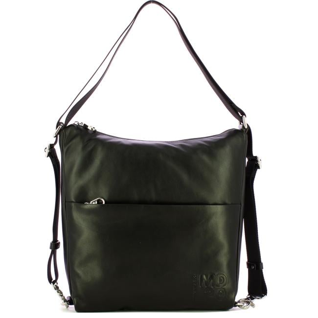 Mandarina Duck Hobo Bag MD20 in pelle trasformabile Nero - 1