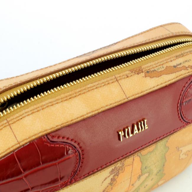 Alviero Martini 1a Classe Tracollina Geo Chic Rosso Borgogna - 4