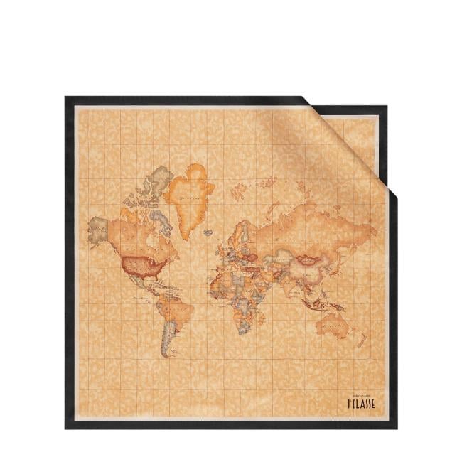 Alviero Martini 1a Classe Foulard Geo Classic in seta 70x70 Nero - 1