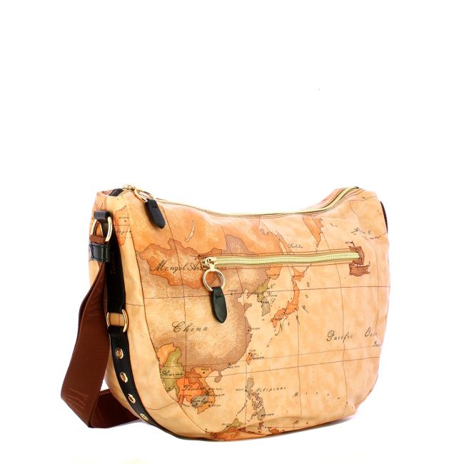 Alviero Martini 1a Classe Geo Soft Ranch Mezzaluna grande Nero - 2