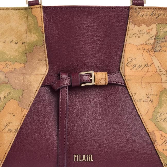 Alviero Martini 1a Classe Geo Saloon borsa a mano Burgundy - 5