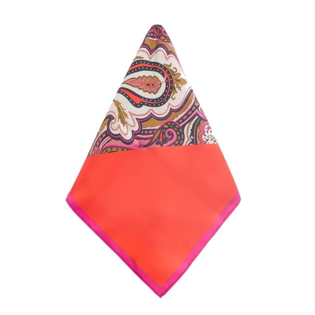 Nali Foulard in seta Paisley Macula Fucsia - 3