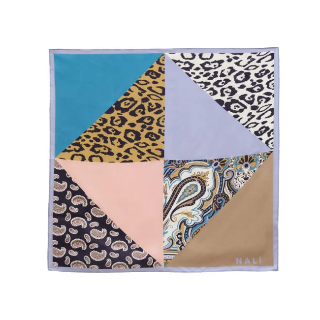 Nali Foulard in seta Paisley Macula Lilla - 1