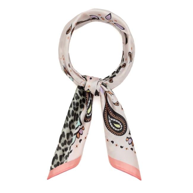 Nali Foulard in seta Macula Paisley Rosa - 2