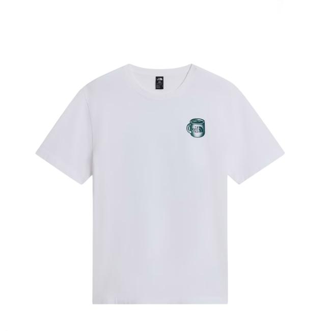 The North Face T-Shirt Basecamp Barista TNF White/Pacific Teal - 1