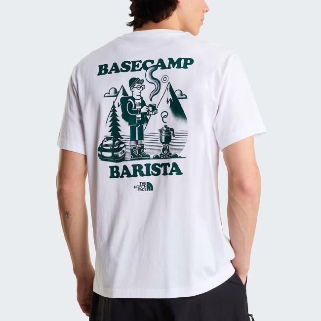 The North Face T-Shirt Basecamp Barista TNF White/Pacific Teal - 3