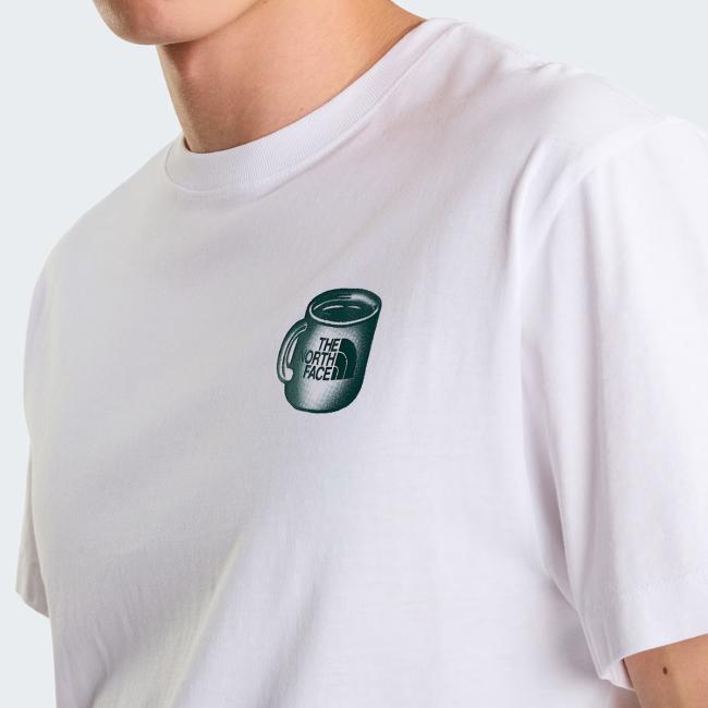 The North Face T-Shirt Basecamp Barista TNF White/Pacific Teal - 5