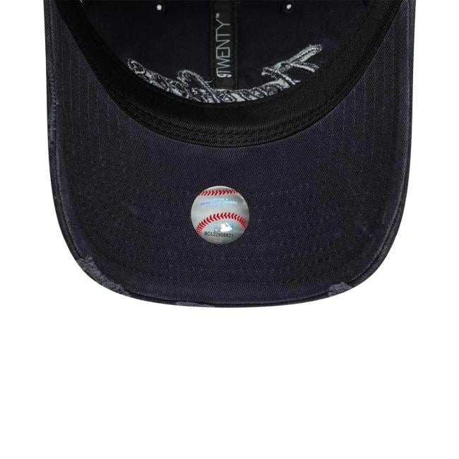 NWER 9TWENTY New York Yankees MLB Distressed Denim Blu Navy - 5