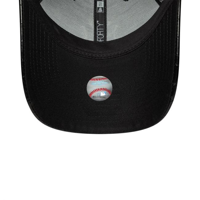 NWER 9FORTY New York Yankees MLB Pattern PU Nero Donna - 5
