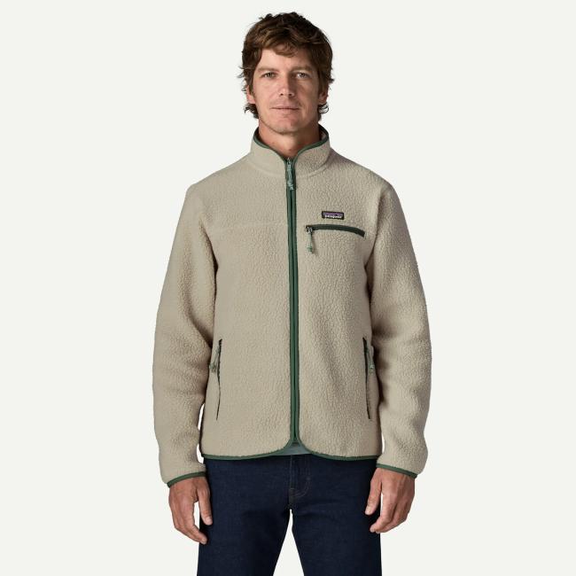 Patagonia Retro Pile Jacket uomo Pelican W/Canopy Green - 2
