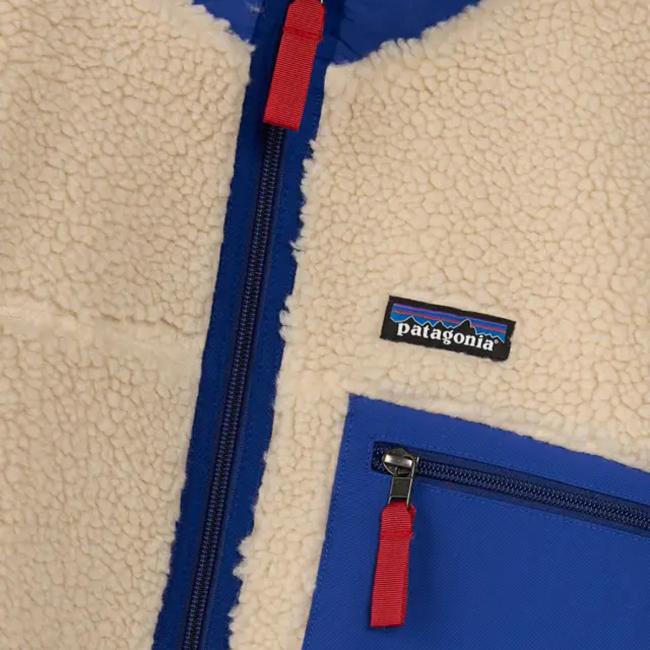 Patagonia Classic Retro-X Jacket Dark Natural/Cobalt Blue - 2