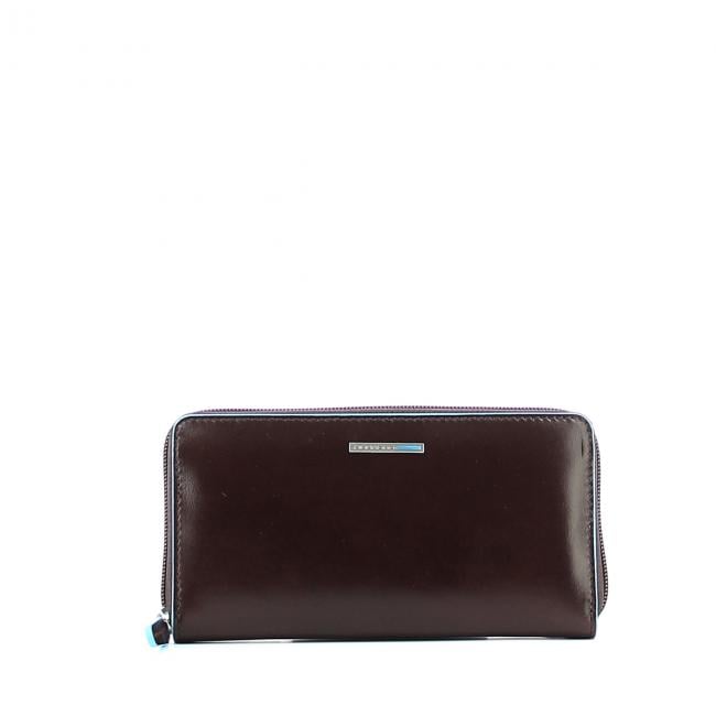 Three gussets woman wallet Blue Square-MOGANO-UN