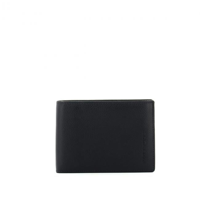 Men Wallet with Coin Pouch-BLU/MARRONE-UN