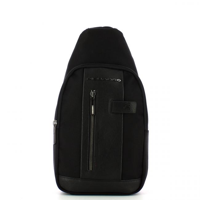 Piquadro Monospalla Brief 2 in tessuto riciclato - 1