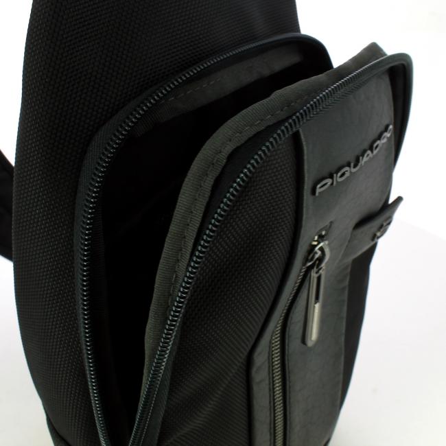 Piquadro Monospalla Brief 2 in tessuto riciclato - 4