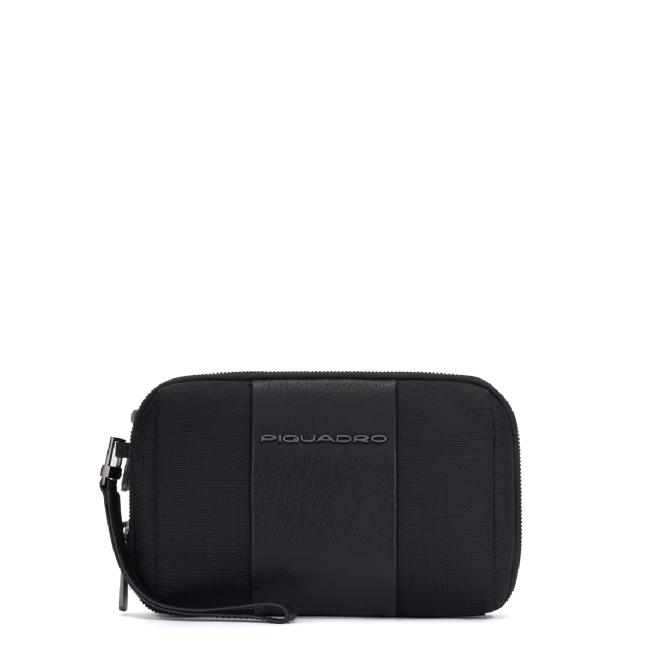 Piquadro Pochette a due scomparti in tessuto riciclato Brief 2 - 1