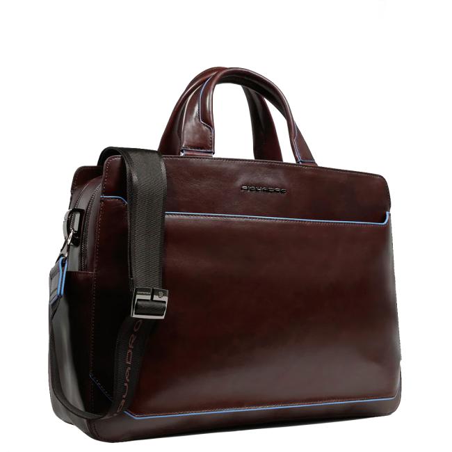 Piquadro Cartella Porta PC Blue Square 15.6" Mogano - 2