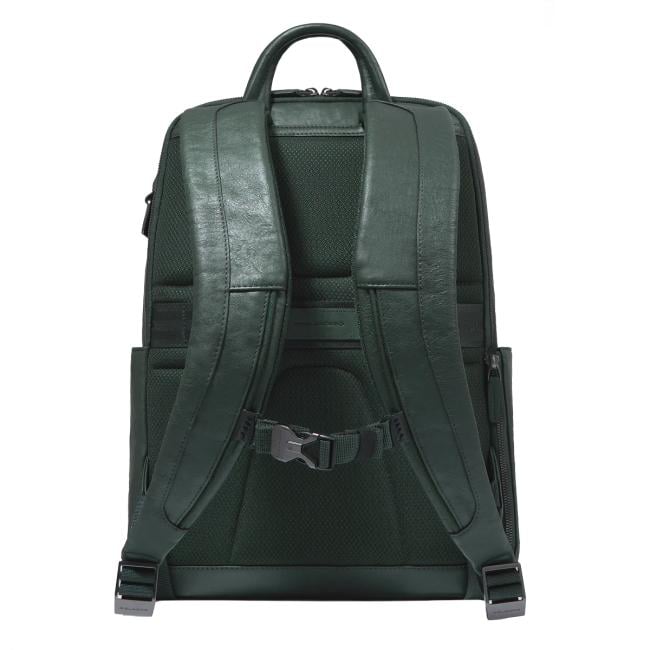 Piquadro Zaino Porta PC Black Square 14" Verde Verde - 3