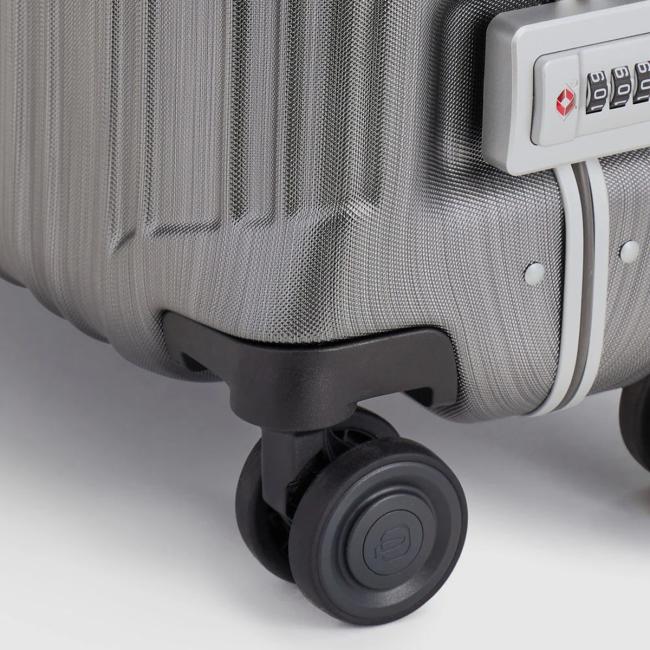 Piquadro Trolley Cabina Rigido Ultra Slim PQLM Nero Cuoio - 5