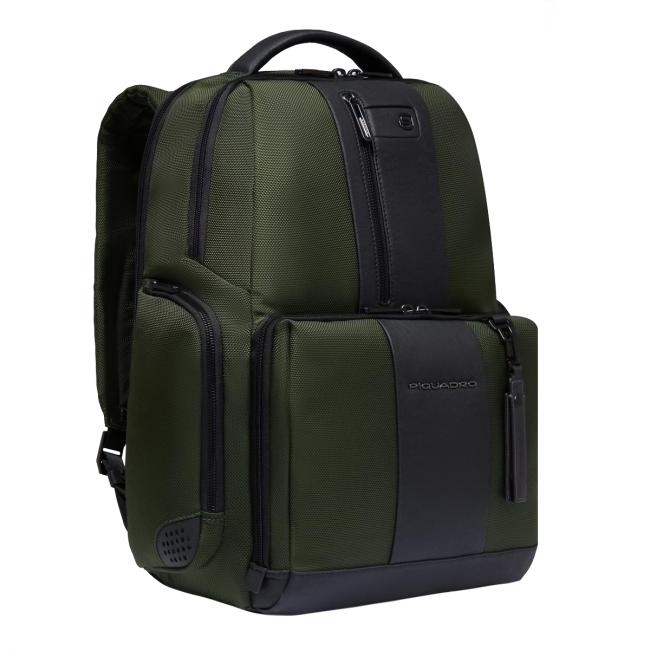 Piquadro Zaino Fast-Check Porta PC Brief 2 15".6 in tessuto riciclato - 2