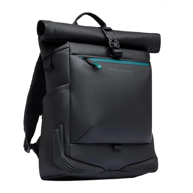 Piquadro Zaino Corner Roll-Top Porta PC 15.6" Nero - 2