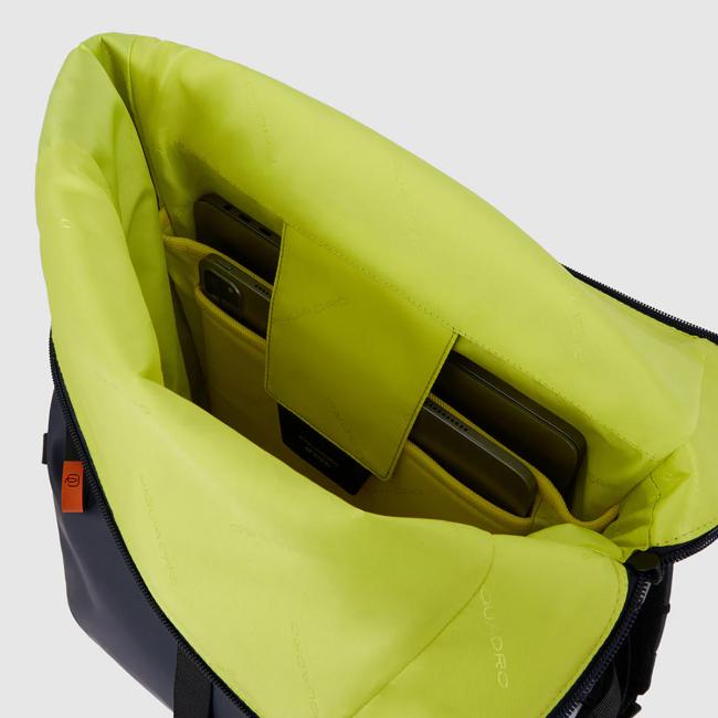 Piquadro Zaino Corner Roll-Top Porta PC 15.6" Nero - 5