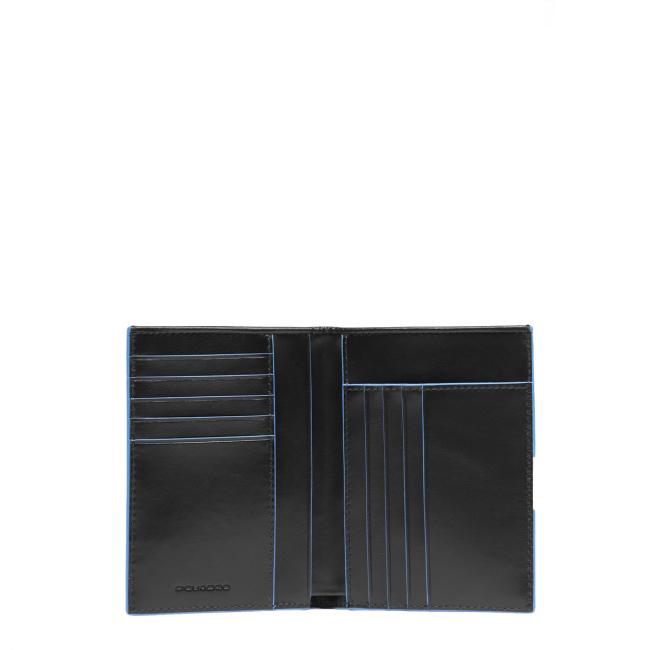 Piquadro Portafoglio uomo verticale Blue Square Nero - 2