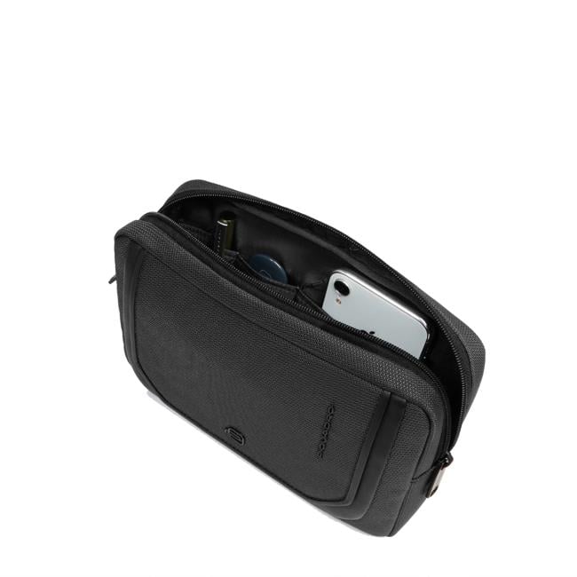 Piquadro Pochette in tessuto riciclato S143 Avio - 5