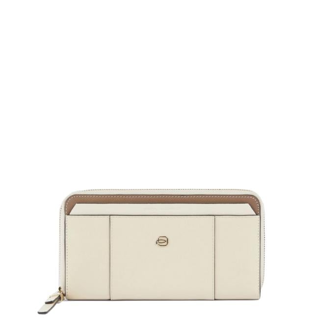 Piquadro Portafoglio Circle Zip Around Beige Cuoio - 1