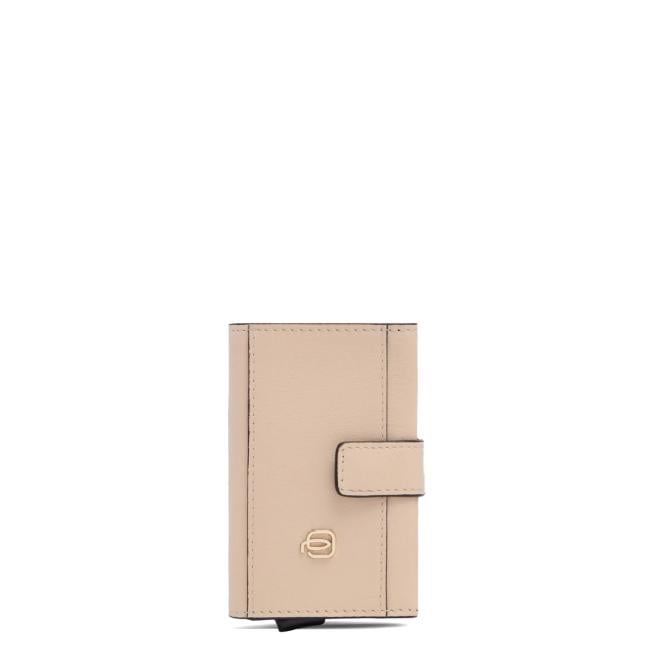 Piquadro Porta Carte Sliding System Circle Beige Cuoio - 1