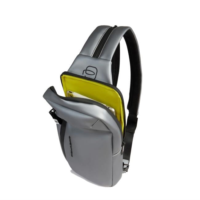 Piquadro Monospalla Corner 2.0 Metallizzato Grigio - 6