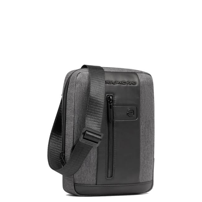 Piquadro Borsello Porta Tablet Mini Brief 2 in tessuto riciclato Grigio Nero - 2