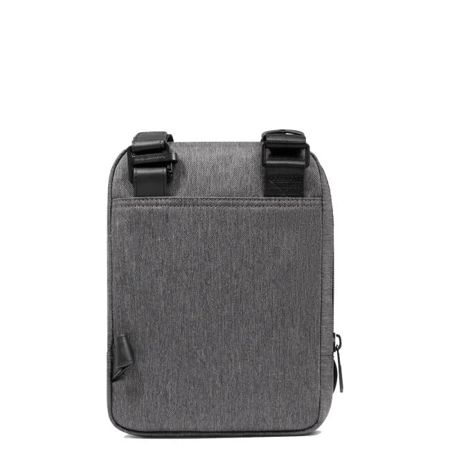 Piquadro Borsello Porta Tablet Mini Brief 2 in tessuto riciclato Grigio Nero - 3