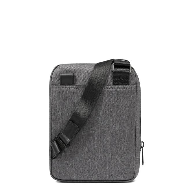 Piquadro Borsello Porta Tablet Mini Brief 2 in tessuto riciclato Grigio Nero - 4