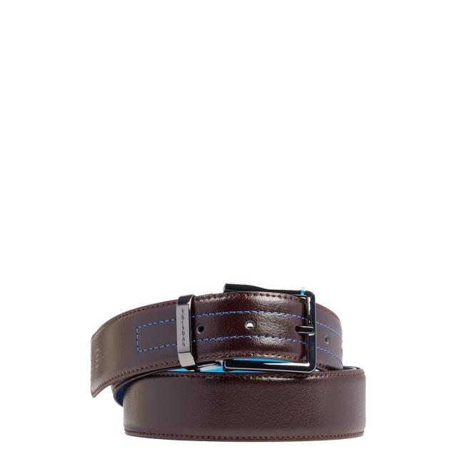 Piquadro Cintura in pelle 35 mm Blue Square Mogano - 1