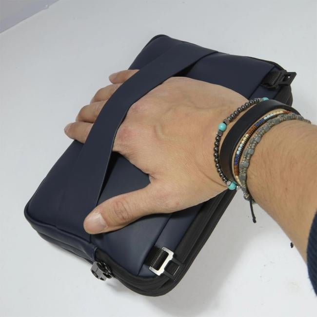 Piquadro Pochette Porta Tablet Mini Corner 2.0 Blu - 6