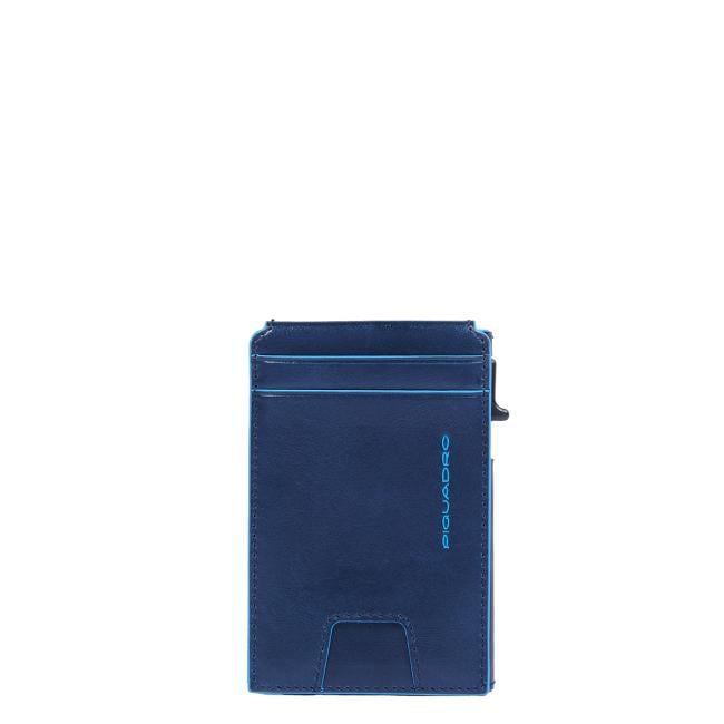 Piquadro Porta Carte Sliding System Blue Square Blu2 - 1