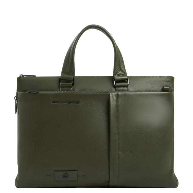 Piquadro Cartella Espandibile Porta PC Russel 15.6 Verde - 1