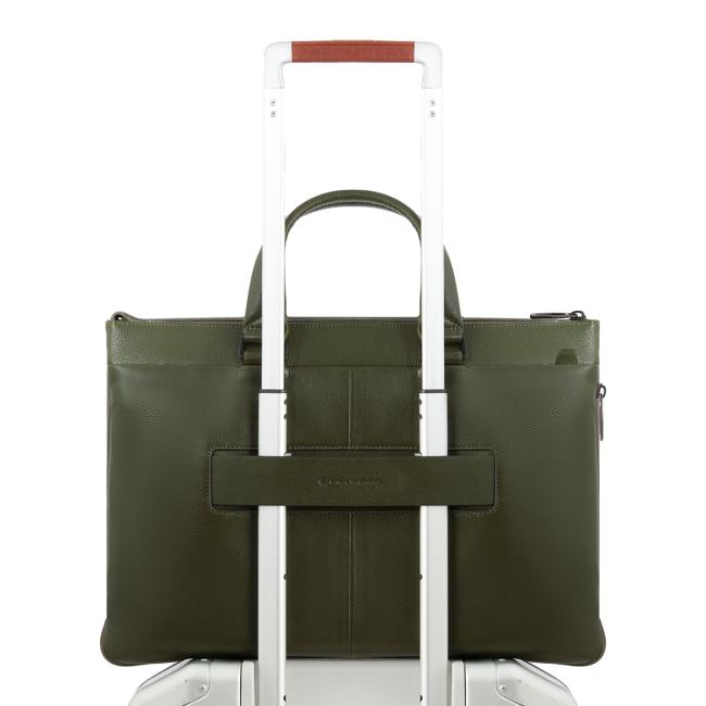 Piquadro Cartella Espandibile Porta PC Russel 15.6 Verde - 3